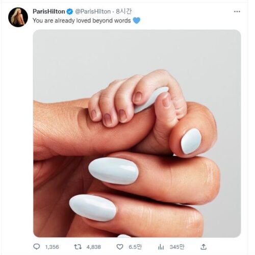 패리스 힐턴, 대리모 통해 첫 아이 출산