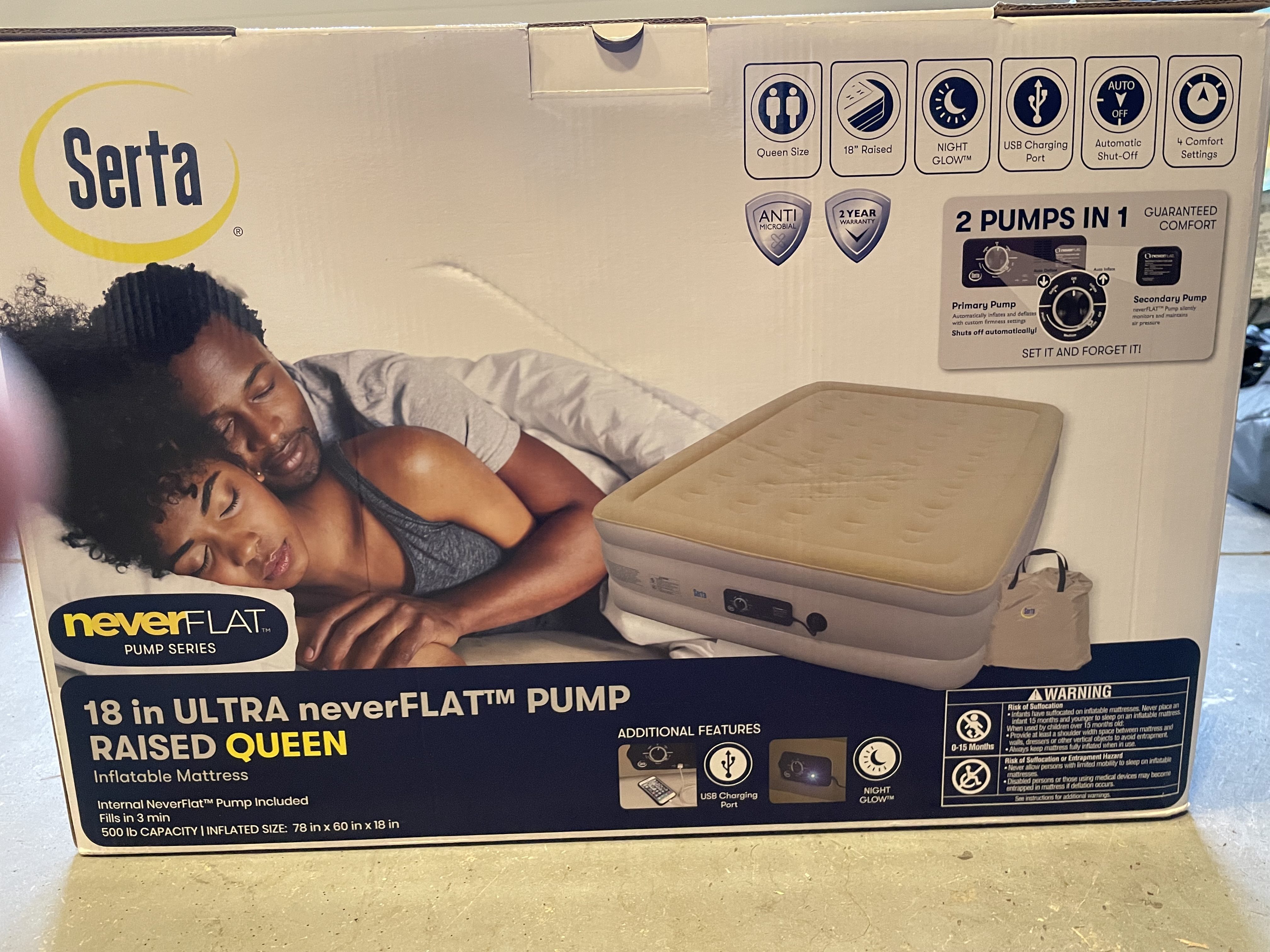Serta Never flat air mattress (queen) 케이시애틀 KSeattle