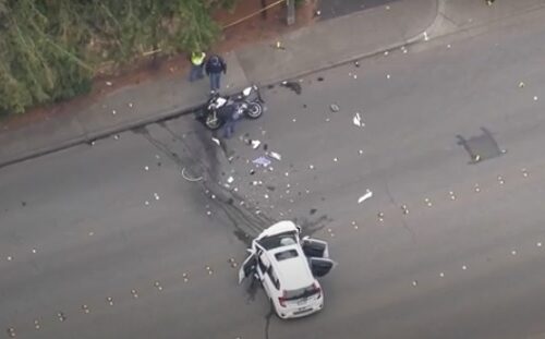 오토바이 탄 벨뷰 경찰관 ‘참담한’ 충돌 사고, 현재 중태