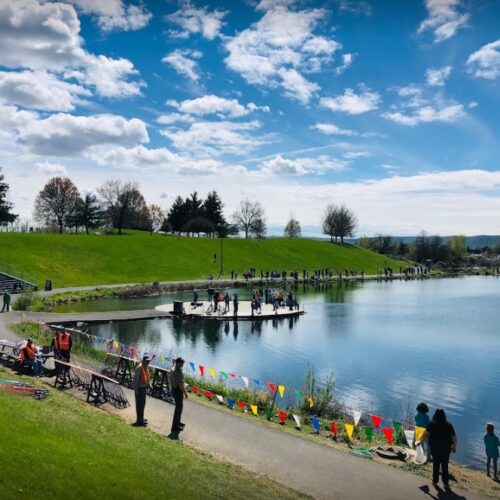 어린이 낚시 행사 중 야키마 연못에서 시신 발견