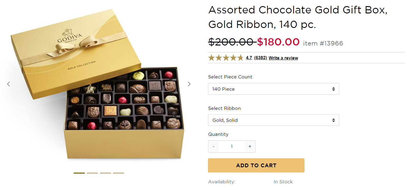 Assorted Chocolate Gold Gift Box, Gold Ribbon, 140 pc..png