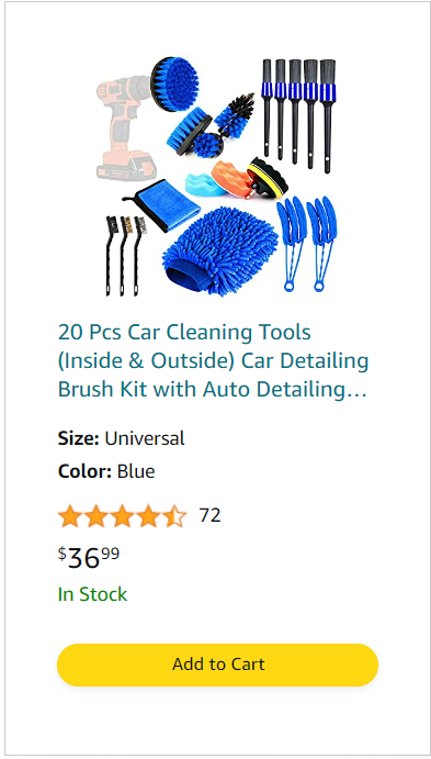 20 Pcs Car Cleaning Tools (Inside &amp; Outside) Car Detailing Brush Kit with Auto Detailing Drill Brush Set for Cleaning Wheels, Dashboard, Interior, Exterior, Leather, Air Vents, Emblems, Windshield.png