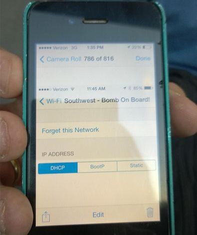 시택공항, 폭발물 암시 와이파이 나타나 항공기 지체