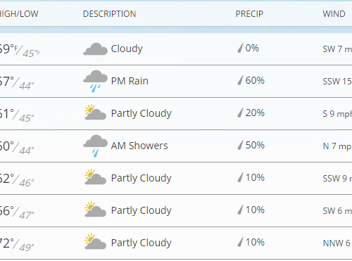 한주간 소식 & 날씨