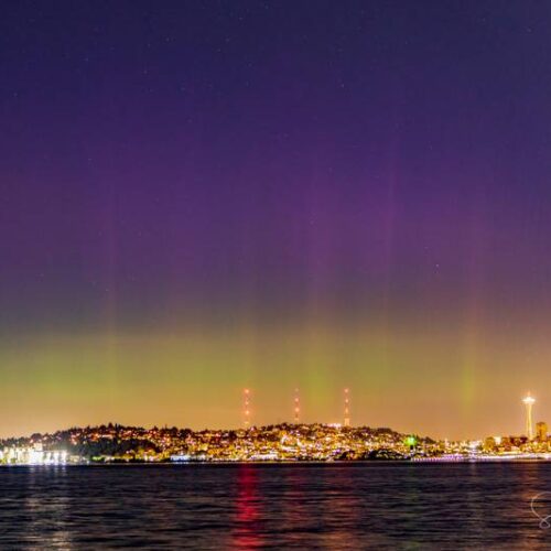 강력한 태양폭풍으로 서부 워싱턴, 18일 밤까지 오로라 관찰 가능