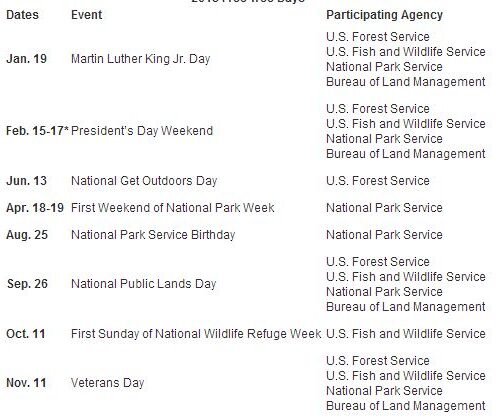 국립공원, 무료개방일에 다녀오세요!