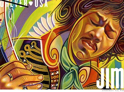 '지미 헨드릭스' 포에버 우표 선보여